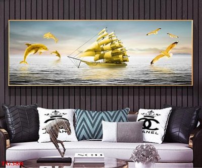 Download file gốc File tranh bộ in tráng gương hiện đại TG388 (in mica) trong suốt