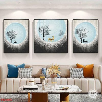 File tranh gốc File tranh bộ in tráng gương hiện đại TG395 (bản quyền) độc đáo