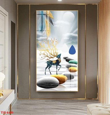 File gốc File tranh bộ in tráng gương hiện đại TG446 (dành cho trang trí nội thất)
