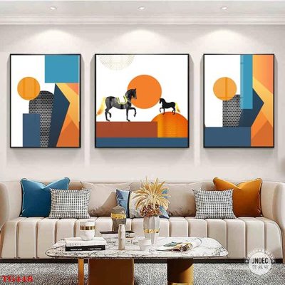 File gốc File tranh bộ in tráng gương hiện đại TG448 (in lụa) họa tiết 3D