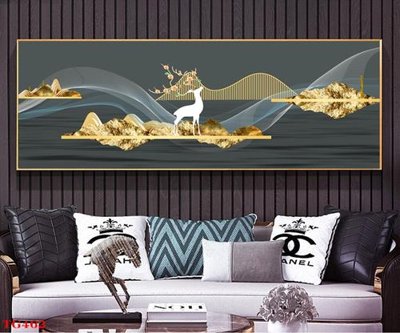 File gốc File tranh bộ in tráng gương hiện đại TG462 (trang trí) cho phòng khách