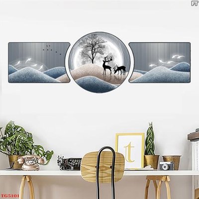 File gốc File tranh bộ tráng gương hiện đại TG5101 (in 3D) nghệ thuật