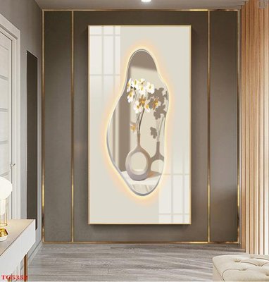 Ảnh gốc File tranh bộ tráng gương hiện đại TG5352 (nét căng) in mica