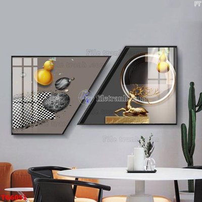 File tranh quảng cáo File bộ tranh treo tráng gương TG6051 (download file gốc)