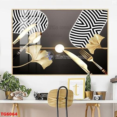 File in ấn cao cấp File bộ tranh treo tráng gương TG6064 (file gốc)