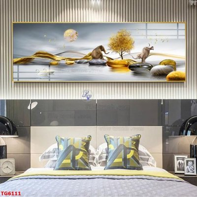 File in trần File bộ tranh treo tráng gương TG6111 (bản gốc) mây trời