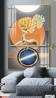 File ảnh File bộ tranh treo tráng gương TG6144 (gốc) cho trang trí nhà hàng