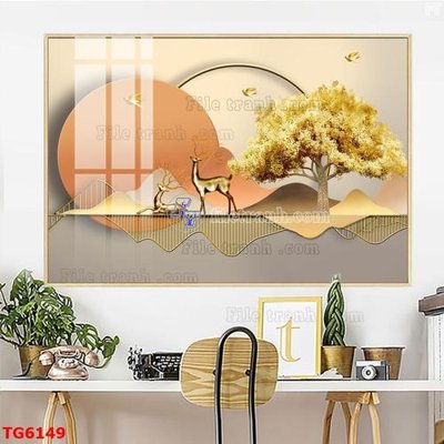 File gốc File bộ tranh treo tráng gương TG6149 (phong cách) tối giản