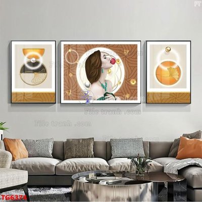 File ảnh File bộ tranh treo tráng gương TG6374 (gốc) in backdrop sự kiện