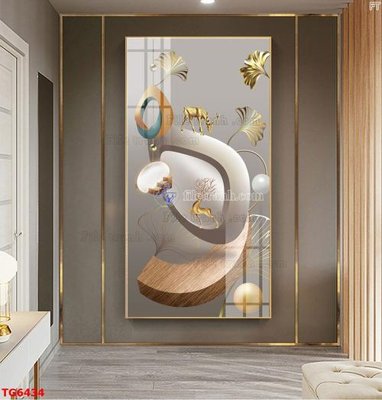 Tải file File bộ tranh treo tráng gương TG6434 (gốc) chủ đề hoa sen