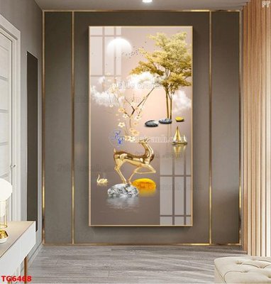 File in lụa File bộ tranh treo tráng gương TG6468 (tân cổ điển) File bộ tranh treo tráng gương TG6468