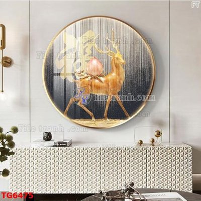 File in trần File bộ tranh treo tráng gương TG6475 (bản gốc 3D) sống động