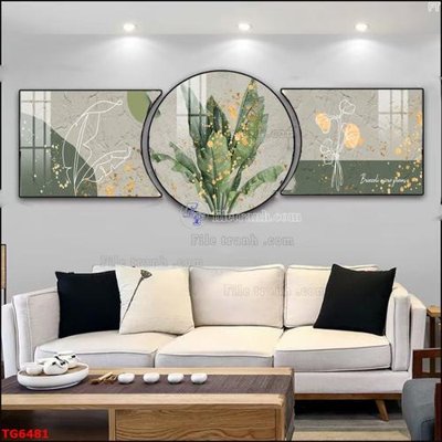 File in lụa File bộ tranh treo tráng gương TG6481 (tân cổ điển) File bộ tranh treo tráng gương TG6481