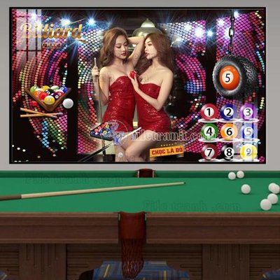 File ảnh File tranh quán bida bi-a BILLARD TK10 (gốc) in decal dán tường