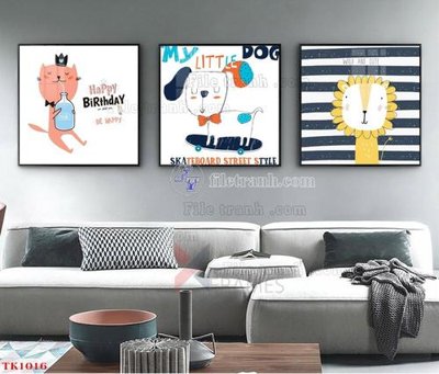 File ảnh File tranh bộ in tráng gương hiện đại TK1016 (gốc) cho trang trí nhà hàng