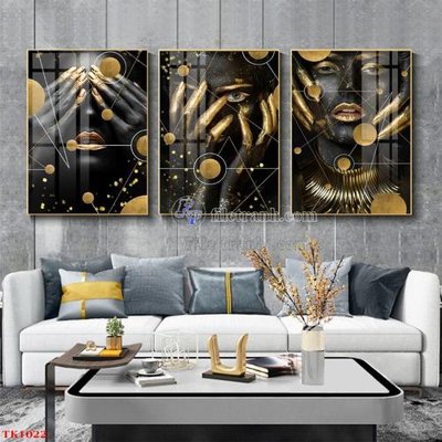 File in ấn File tranh bộ in tráng gương hiện đại TK1022 (bản gốc) chất lượng cao