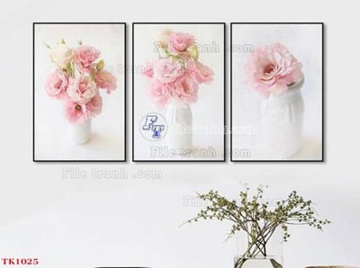 File gốc in mica File tranh bộ in tráng gương hiện đại TK1025 chất lượng