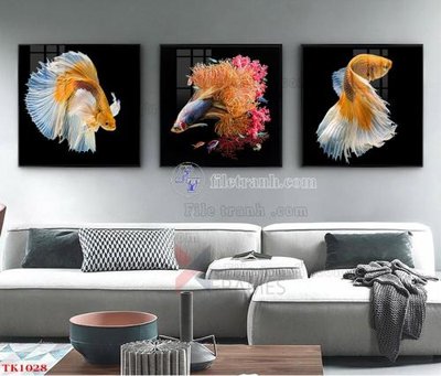 File gốc in mica File tranh bộ in tráng gương hiện đại TK1028 chất lượng