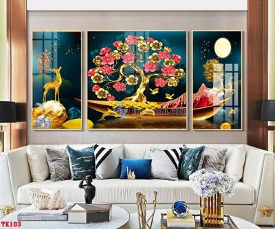 File tranh File tranh hiện đại pha lê gương hot TK103 (bản gốc) in lụa 5D