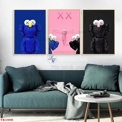 File gốc File tranh bộ in tráng gương hiện đại TK1098 (in 3D) nghệ thuật