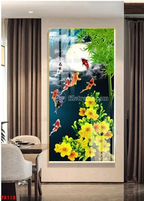 Tải file gốc in lụa File tranh hiện đại pha lê gương hot TK112 siêu nét