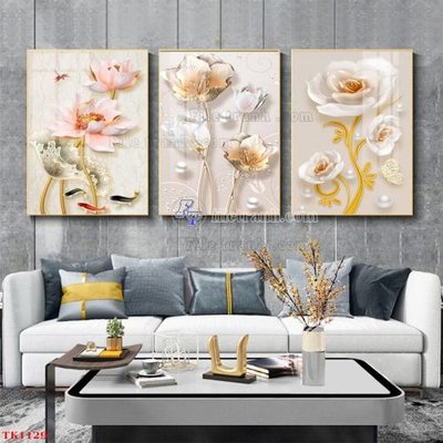 File ảnh File tranh bộ in tráng gương hiện đại TK1129 (gốc) in Hiflex