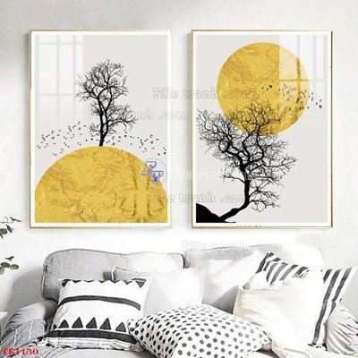 Download file gốc File tranh bộ in tráng gương hiện đại TK1130 (in mica) logo