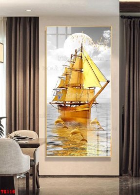 File gốc File tranh hiện đại pha lê gương hot TK116 (in ấn) không giới hạn