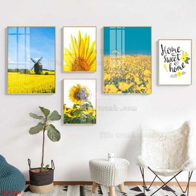 File in lụa File tranh bộ in tráng gương hiện đại TK1220 (chất lượng cao) File tranh bộ in tráng gương hiện đại TK1220