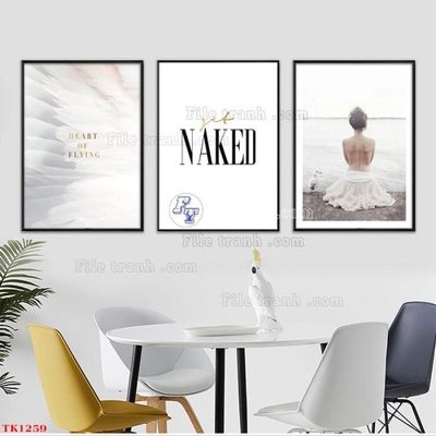 File tranh in mica File tranh bộ in tráng gương hiện đại TK1259 (độ phân giải cao)