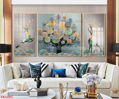 File tranh File tranh bộ in tráng gương hiện đại TK1285 (bản gốc) treo quán cafe