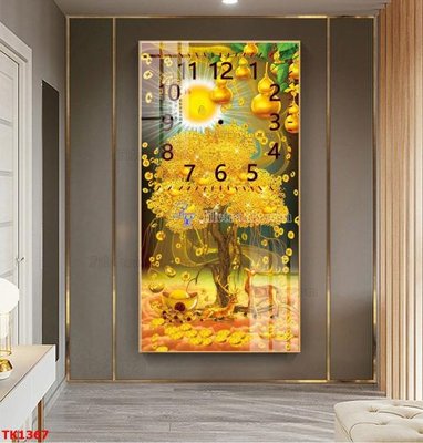 File gốc File bộ tranh treo tráng gương TK1367 (in lụa) tranh phong thủy