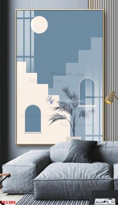 File ảnh File bộ tranh treo tráng gương TK1384 (gốc) in biển hiệu