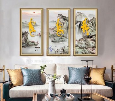 File gốc File bộ tranh treo tráng gương TK1445 (thiết kế) cho in ấn