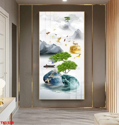 File ảnh File bộ tranh treo tráng gương TK1538 (gốc) in decal dán tường