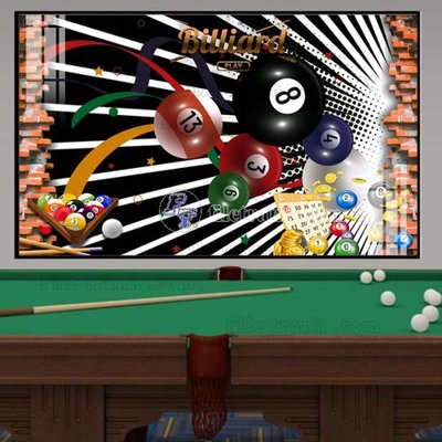 File gốc File tranh quán bida bi-a BILLARD TK16 (vector) cho in ấn