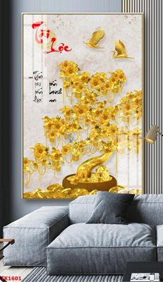 File gốc File bộ tranh treo tráng gương TK1601 (phong cách) châu Âu