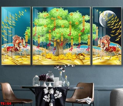 File gốc File tranh hiện đại pha lê gương hot TK164 (in lụa) hoa văn cổ điển