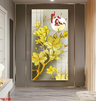 Hình ảnh file gốc in trần nhà File bộ tranh treo tráng gương TK1719