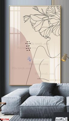 File tranh File bộ tranh treo tráng gương TK1796 (gốc) in film