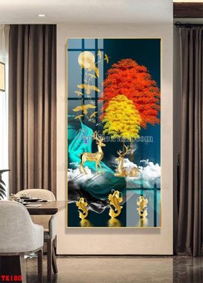 File tranh gốc File tranh hiện đại pha lê gương hot TK180 (bản quyền) độc đáo