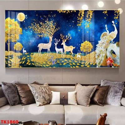 File in trần File bộ tranh treo tráng gương TK1860 (bản gốc) mây trời