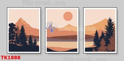 File tranh trang trí File bộ tranh treo tráng gương TK1888 (file gốc)