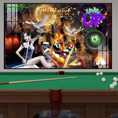 File gốc File tranh quán bida bi-a BILLARD TK19 (bản quyền) cho in ấn