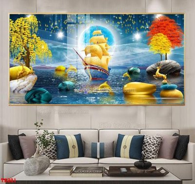 File PSD File tranh hiện đại pha lê gương hot TK201 (bản gốc) đã tách nền