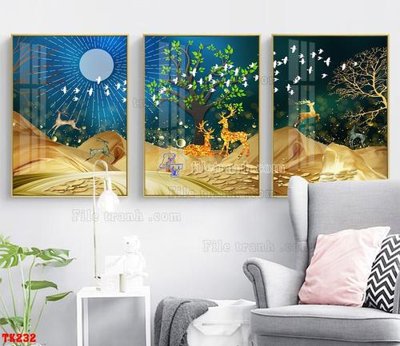 File tranh quảng cáo File tranh hiện đại pha lê gương hot TK232 (file gốc) chuyên nghiệp