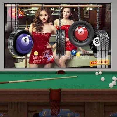 Ảnh mô tả file gốc in mica File tranh quán bida bi-a BILLARD TK4