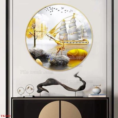 File tranh trang trí File tranh bộ in tráng gương hiện đại TK503 (tải file gốc)