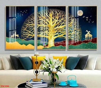 Tải file File tranh bộ in tráng gương hiện đại TK596 (gốc) in trên mọi chất liệu