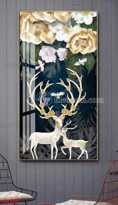 File gốc File tranh bộ in tráng gương hiện đại TK598 (in lụa) tranh thuận buồm